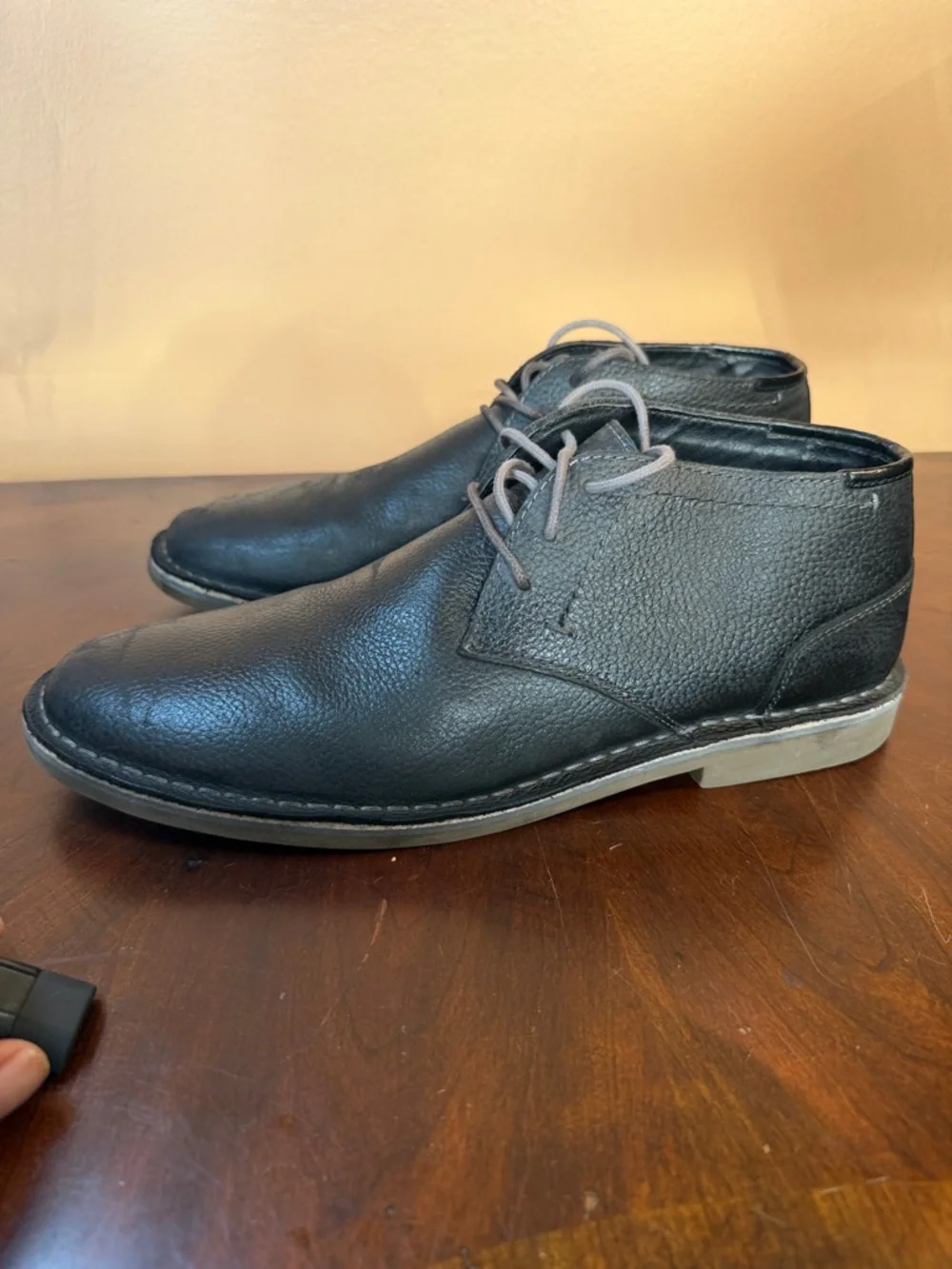 Men's‎ Black Leather Chukka Boots